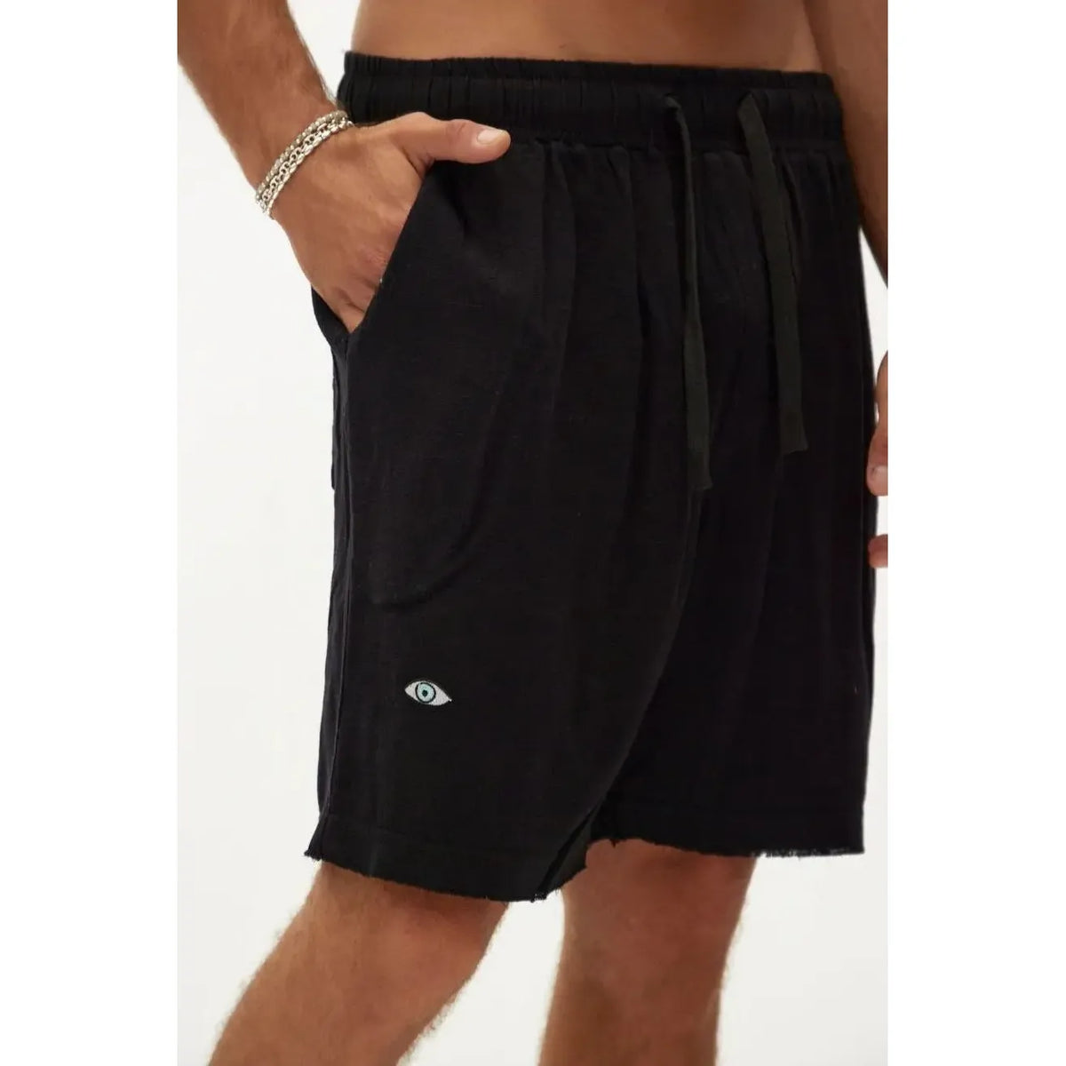 Soft Linen Bermuda Shorts — Black TFU-TFU shop