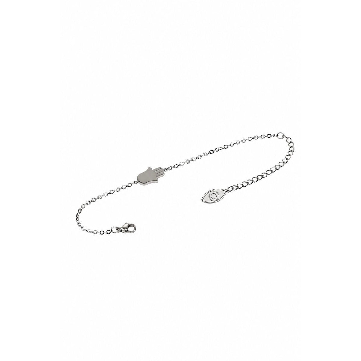 TFU TFU Hamsa Bracelet – White Gold Plated Stainless Steel