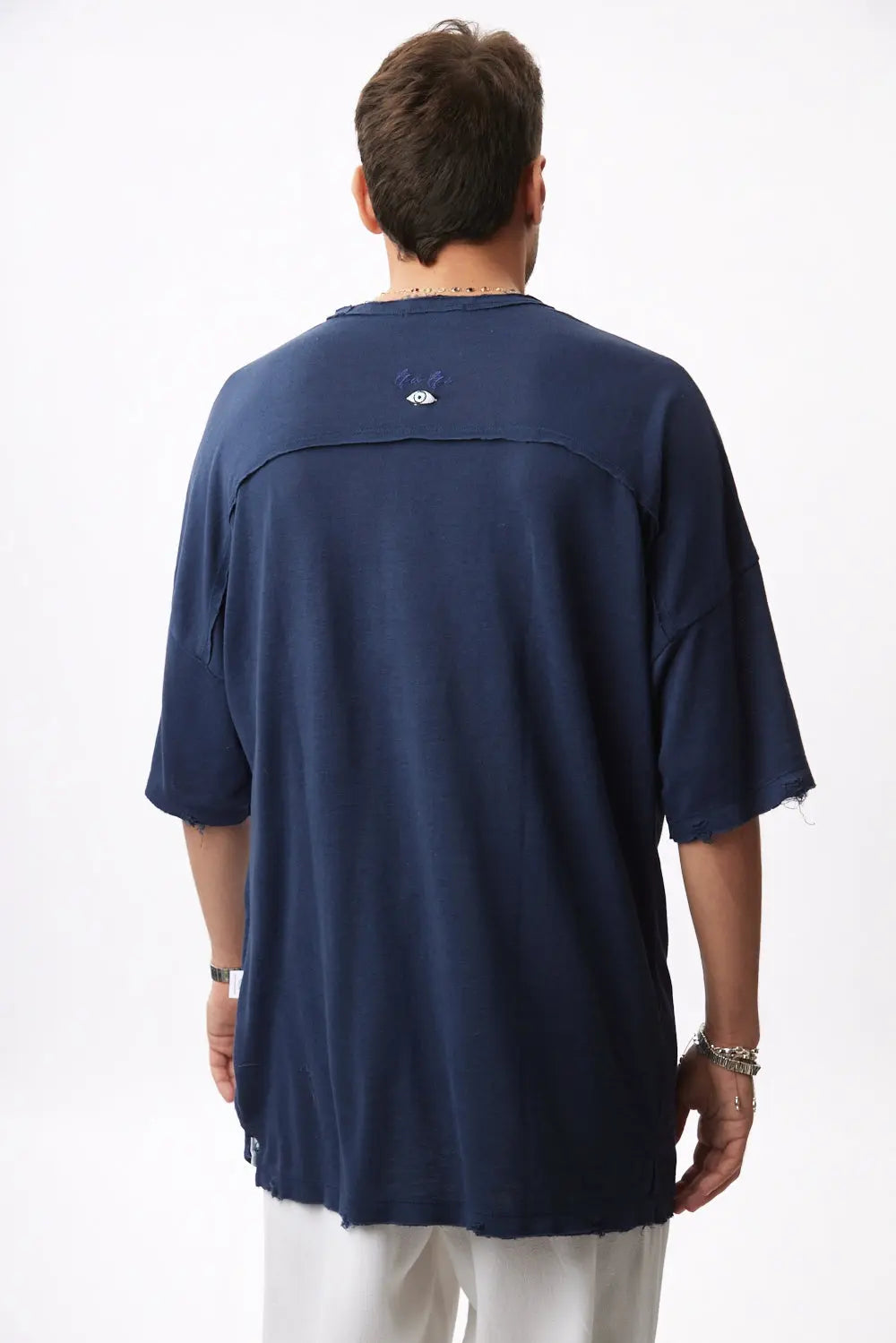 Dor Oversized Shirt - Navy Blue TFU-TFU shop