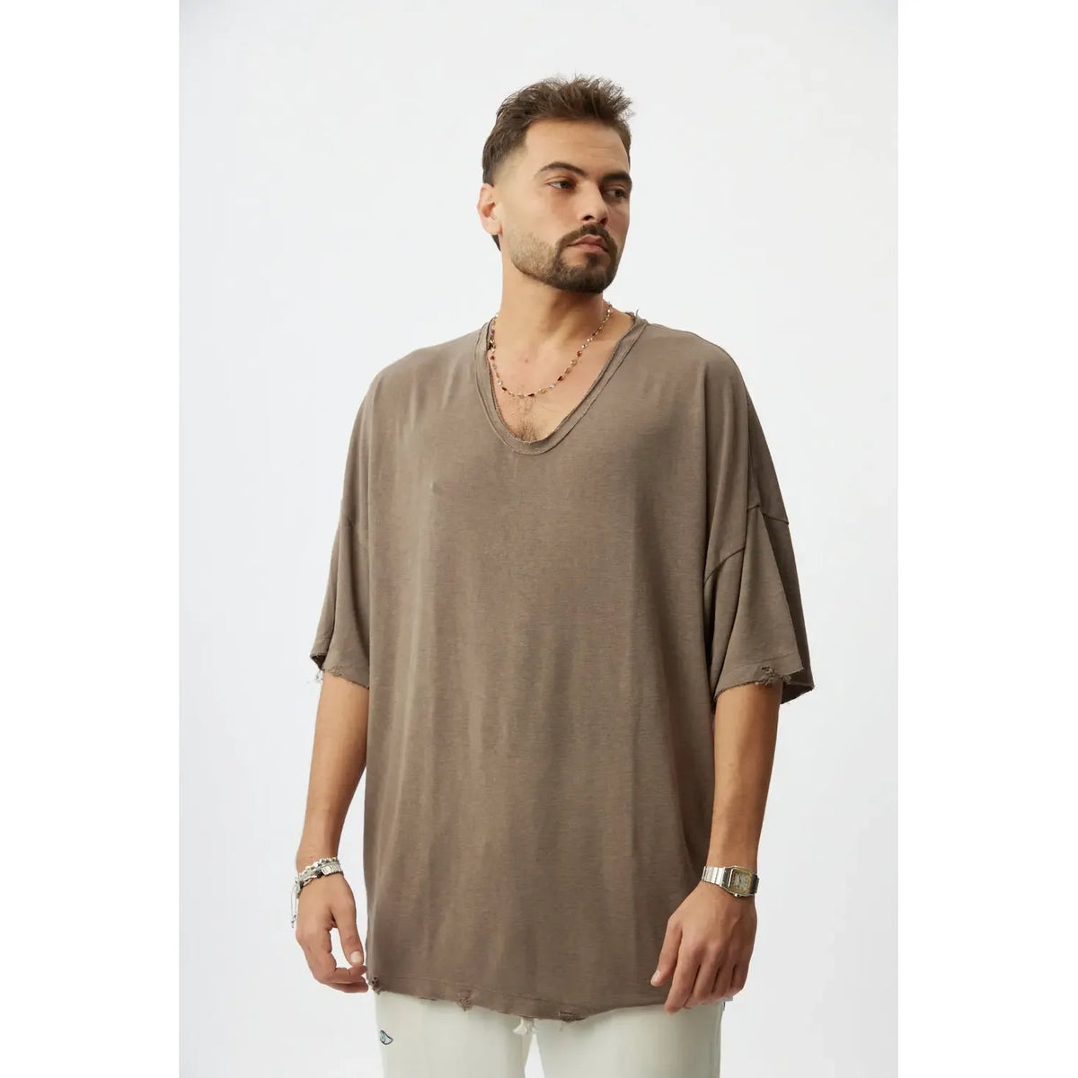 Dor Oversized Shirt - Mocha TFU-TFU shop