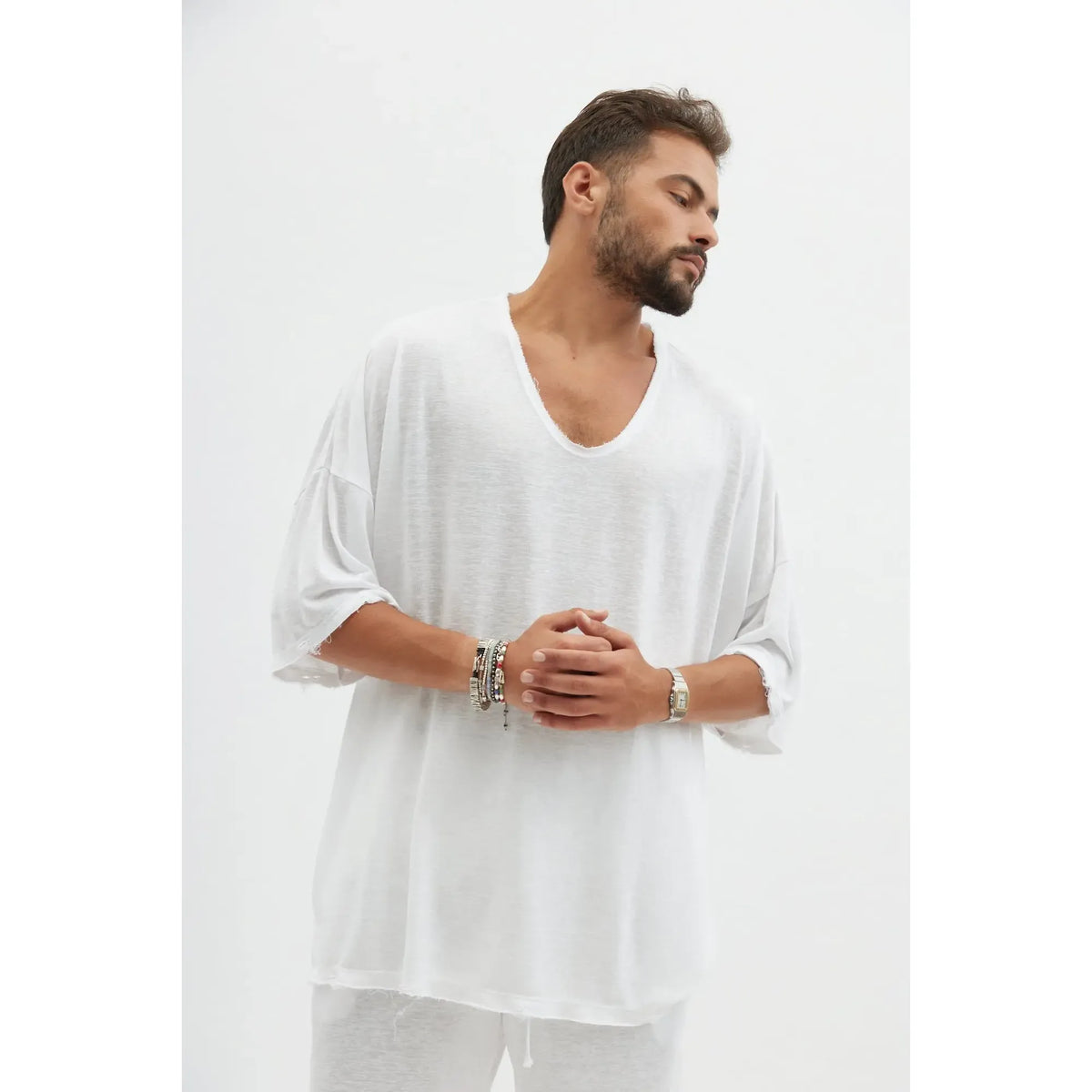 Dor Oversized Shirt - White TFU-TFU shop