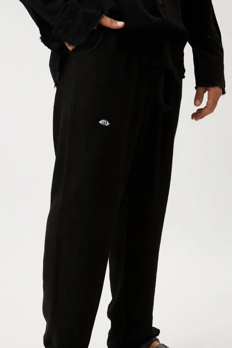SOFT SL Linen Pants – Black TFU-TFU shop