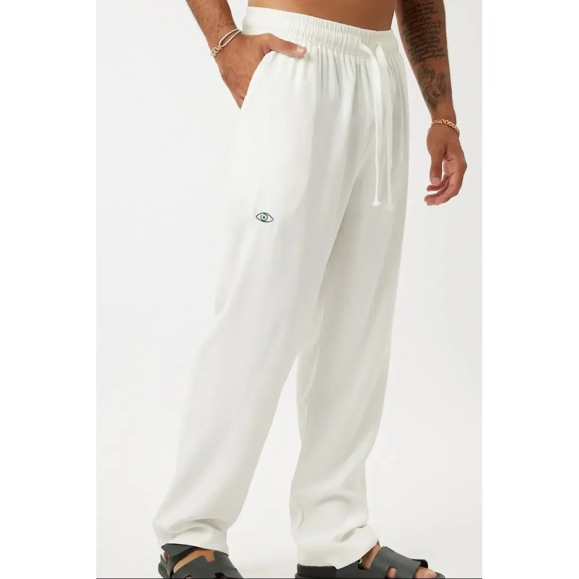 LUX Straight-Leg Pants – White | TFU TFU