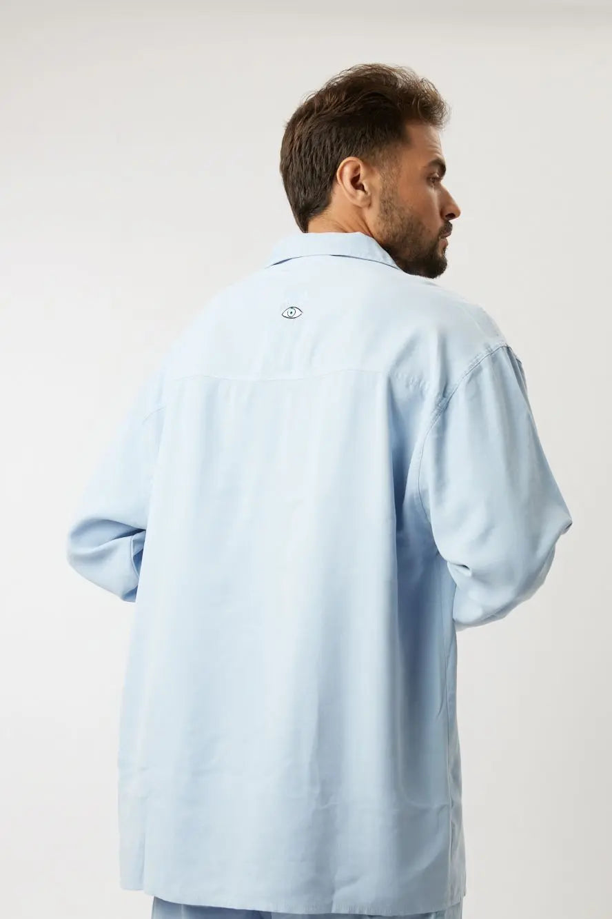 LUX Loose Button-Up - Light Blue TFU-TFU shop