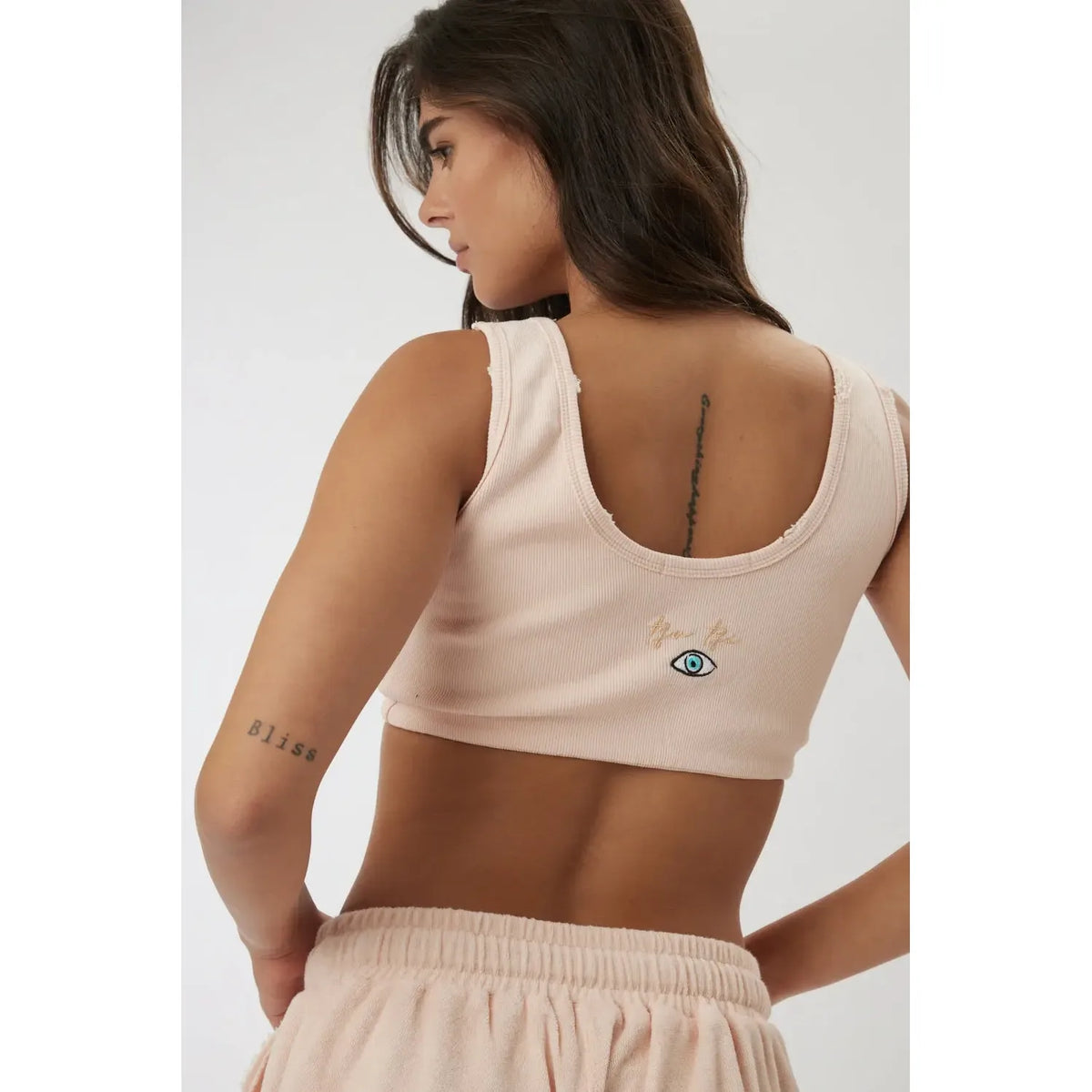 Essential Crop Top - Peach TFU-TFU shop