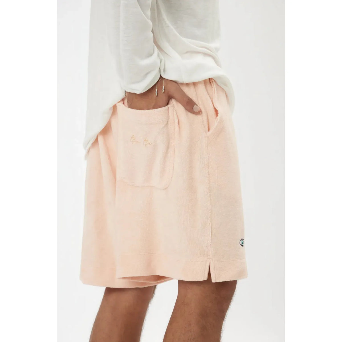 Towel Bermuda Shorts - Peach TFU-TFU shop