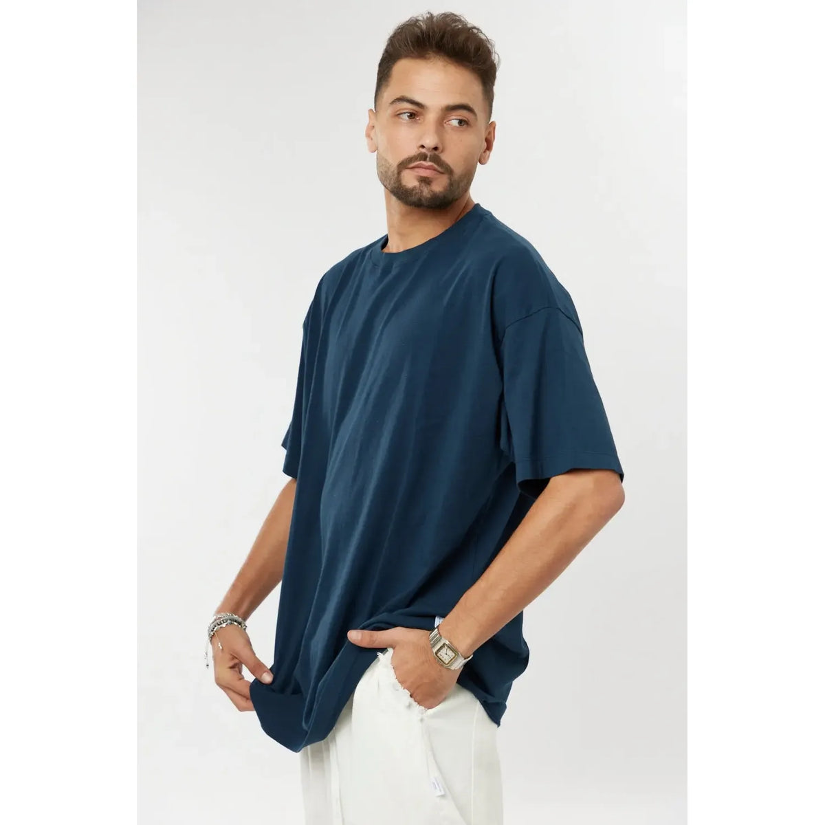 Cotton T-Shirt - Blue Navy TFU-TFU shop