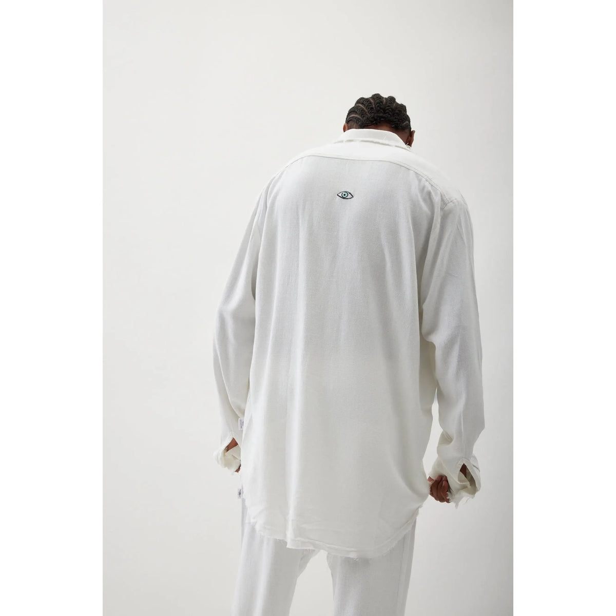 Soft Linen Long Sleeve Button-Up Shirt — Cream TFU-TFU shop