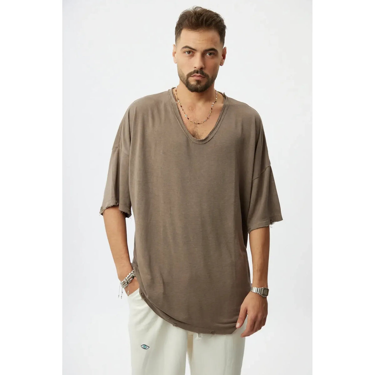 Dor Oversized Shirt - Mocha TFU-TFU shop