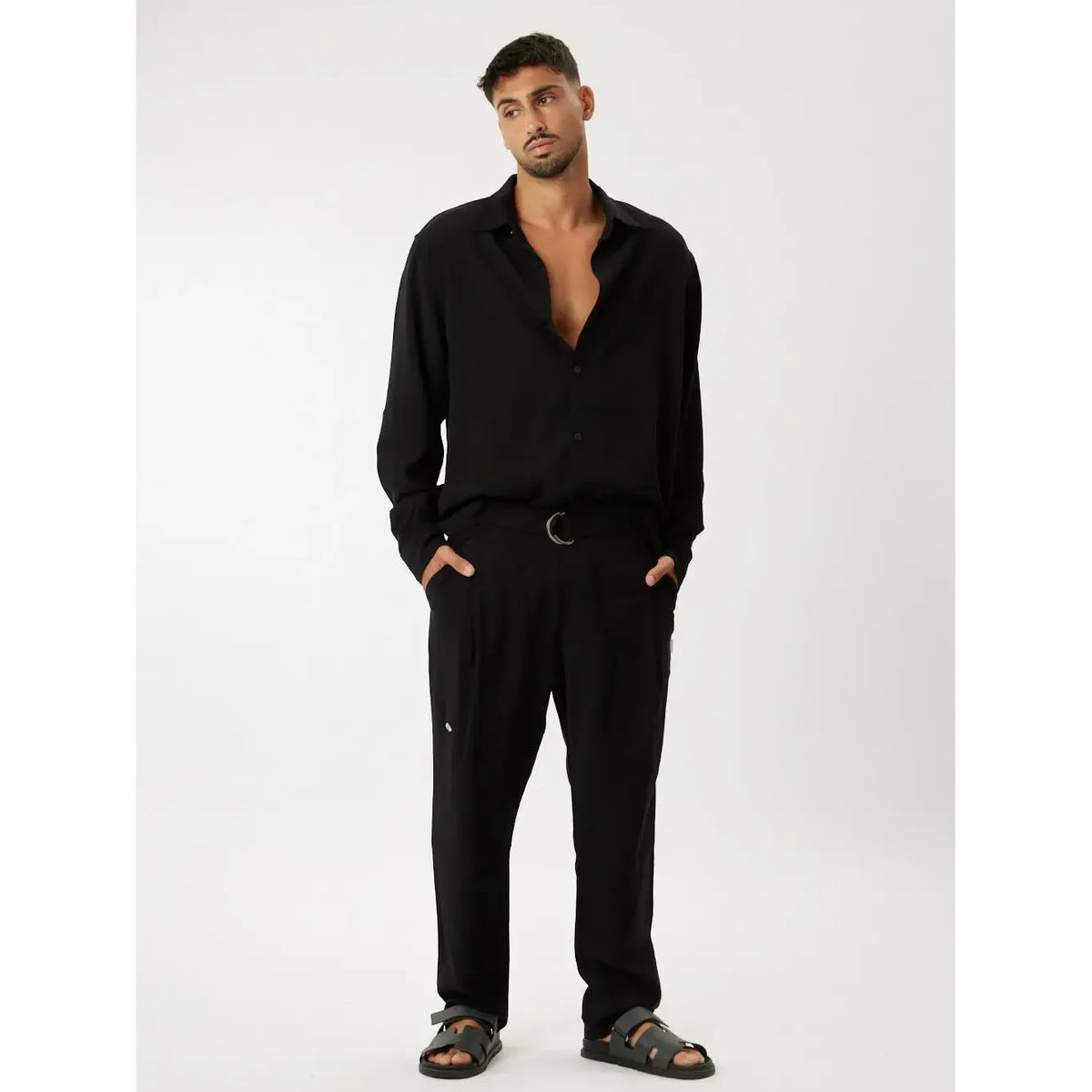 LUX belt Pants - Black TFU-TFU shop