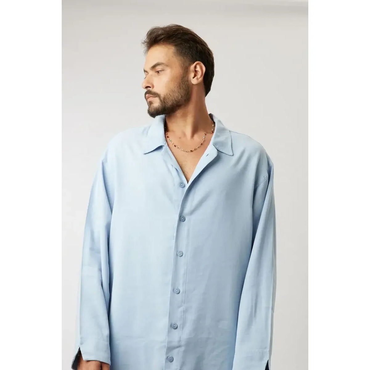 LUX Loose Button-Up - Light Blue TFU-TFU shop