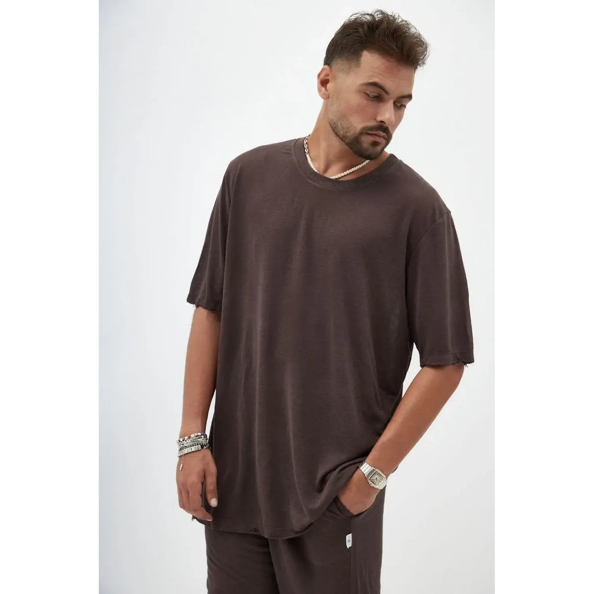 TFU TFU Soft Essential Tee – Brown TFU-TFU shop